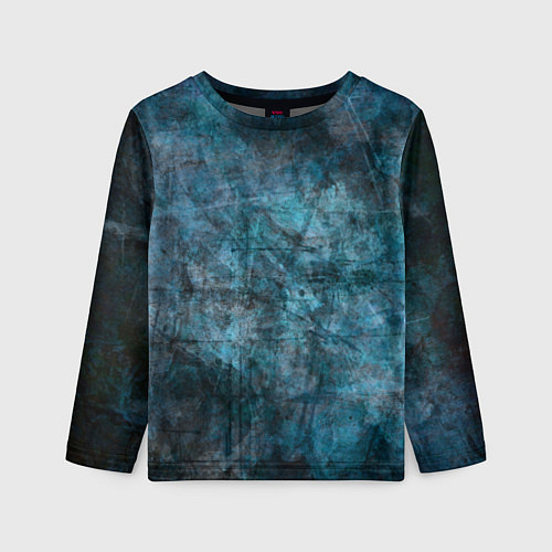 Детский лонгслив Абстракция - dark blue / 3D-принт – фото 1