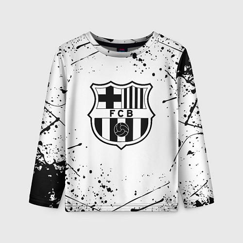 Детский лонгслив Barcelona брызги красок / 3D-принт – фото 1