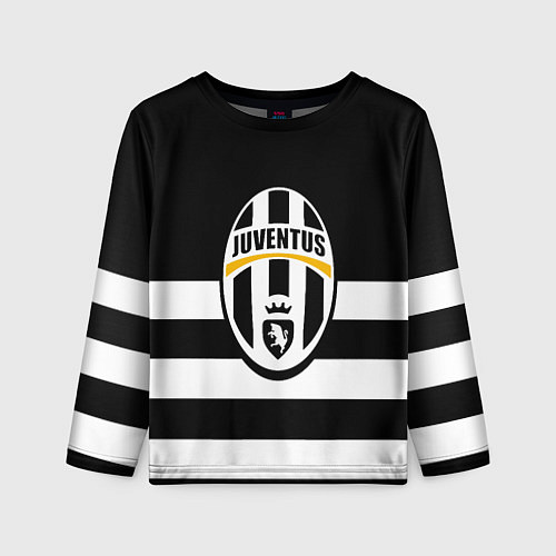 Детский лонгслив Juventus линии / 3D-принт – фото 1