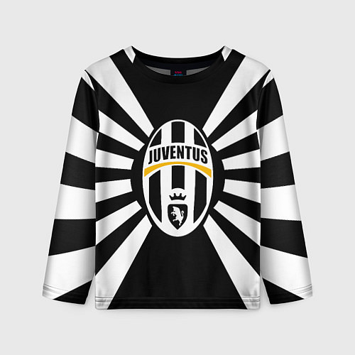 Детский лонгслив Ювентус линии / 3D-принт – фото 1