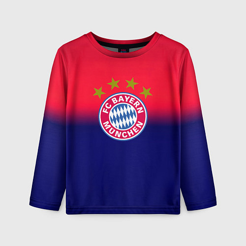 Детский лонгслив Бавария Мюнхен градиент / 3D-принт – фото 1