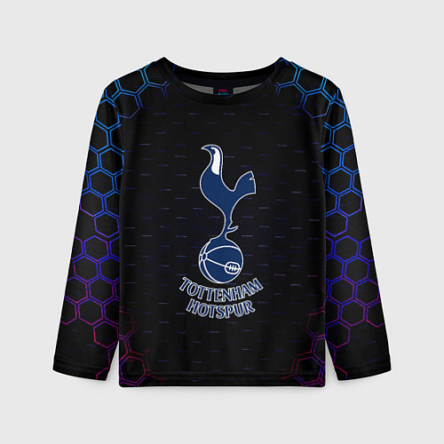 Детский лонгслив ФК Тоттенхэм соты / 3D-принт – фото 1