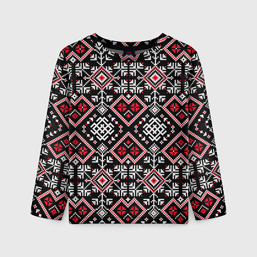 Детский лонгслив Славянский орнамент обережный / 3D-принт – фото 1
