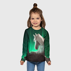 Лонгслив детский Хакер лошадь, цвет: 3D-принт — фото 2