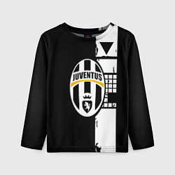 Детский лонгслив Ювентус геометрия белая