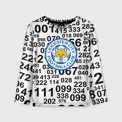 Детский лонгслив Лестер сити цифры символы / 3D-принт – фото 1