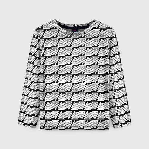 Детский лонгслив Символы валькнут как защитная кольчуга / 3D-принт – фото 1
