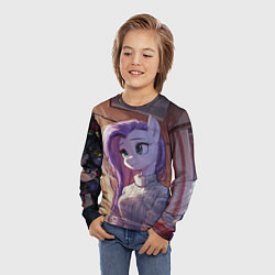 Лонгслив детский Анимешная лошадка - Новый год, цвет: 3D-принт — фото 2