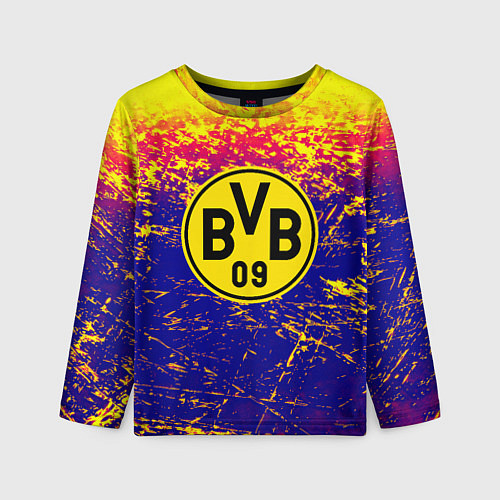 Детский лонгслив Borussia краски / 3D-принт – фото 1
