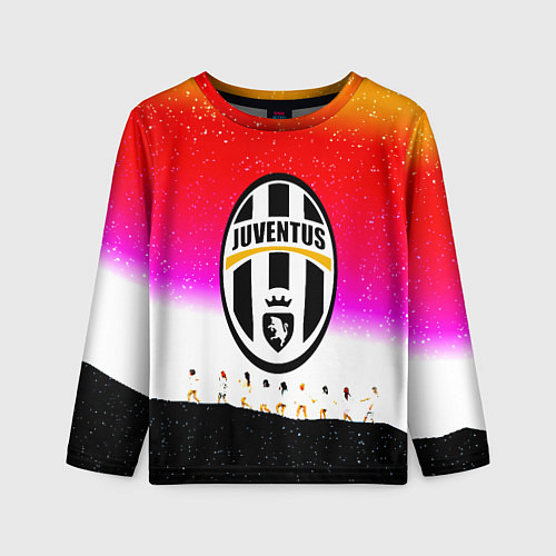 Детский лонгслив Ювентус спорт люди / 3D-принт – фото 1