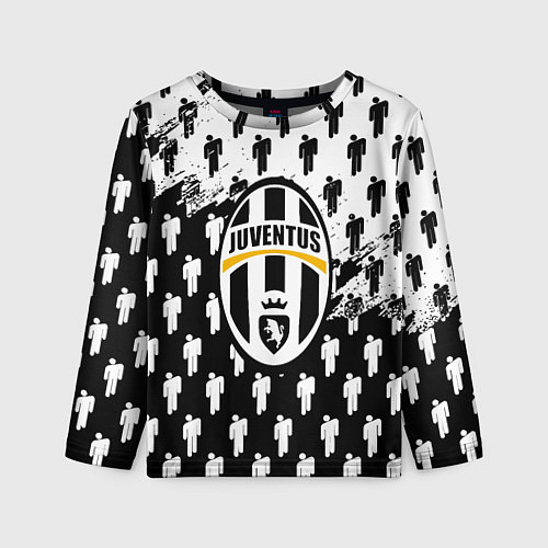 Детский лонгслив Ювентус люди краски / 3D-принт – фото 1