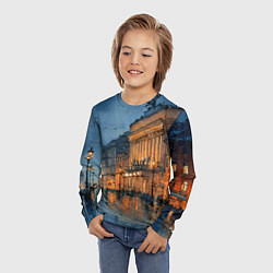 Лонгслив детский Вечер зимнего Питера, цвет: 3D-принт — фото 2