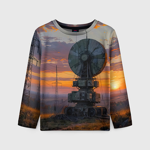 Детский лонгслив Радиоэфир на закате / 3D-принт – фото 1