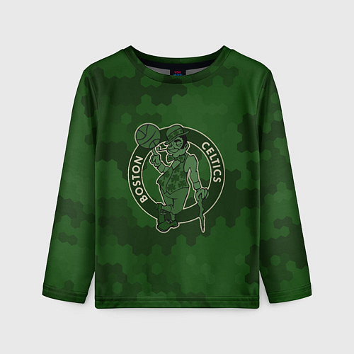 Детский лонгслив NBA Celtics camo / 3D-принт – фото 1
