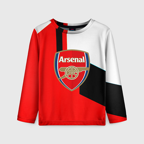 Детский лонгслив Арсенал геометрия спорт / 3D-принт – фото 1