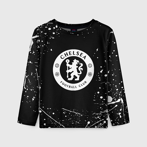 Детский лонгслив Челси белые краски всплеск / 3D-принт – фото 1