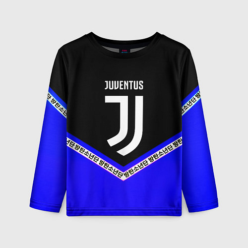 Детский лонгслив Ювентус япония геометрия / 3D-принт – фото 1