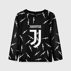 Детский лонгслив Ювентус армейский стиль