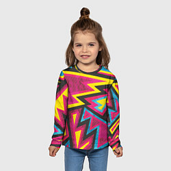 Лонгслив детский Геометрия, цвет: 3D-принт — фото 2