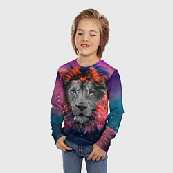 Лонгслив детский Космический лев, цвет: 3D-принт — фото 2