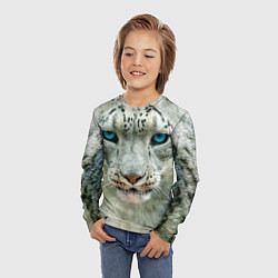 Лонгслив детский Снежный барс, цвет: 3D-принт — фото 2