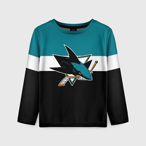 Детский лонгслив San Jose Sharks / 3D-принт – фото 1