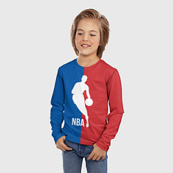 Лонгслив детский Эмблема NBA, цвет: 3D-принт — фото 2