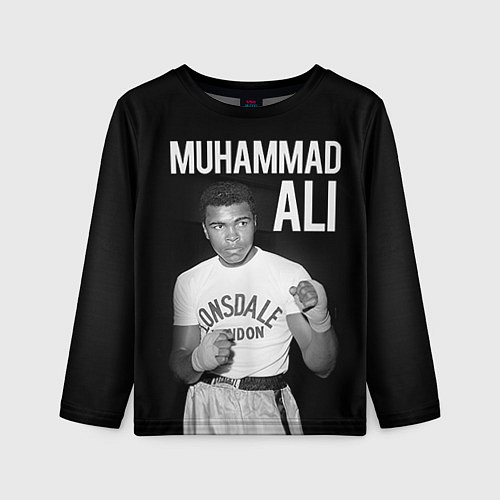 Детский лонгслив Muhammad Ali / 3D-принт – фото 1