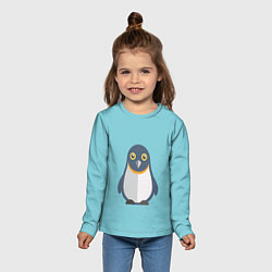 Лонгслив детский Пингвин, цвет: 3D-принт — фото 2