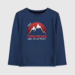 Лонгслив хлопковый детский Twin Peaks: Pie & Murder, цвет: тёмно-синий