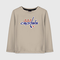 Лонгслив хлопковый детский Washington Capitals, цвет: миндальный