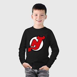 Лонгслив хлопковый детский New Jersey Devils, цвет: черный — фото 2