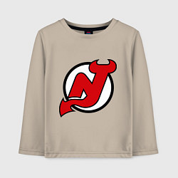 Лонгслив хлопковый детский New Jersey Devils, цвет: миндальный