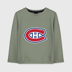 Лонгслив хлопковый детский Montreal Canadiens, цвет: авокадо