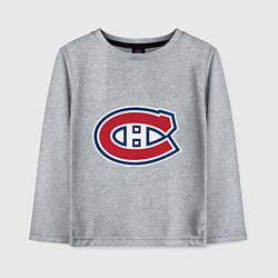 Лонгслив хлопковый детский Montreal Canadiens, цвет: меланж