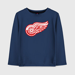 Лонгслив хлопковый детский Detroit Red Wings, цвет: тёмно-синий