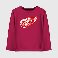 Лонгслив хлопковый детский Detroit Red Wings, цвет: маджента