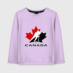Лонгслив хлопковый детский Canada, цвет: лаванда