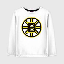 Лонгслив хлопковый детский Boston Bruins, цвет: белый