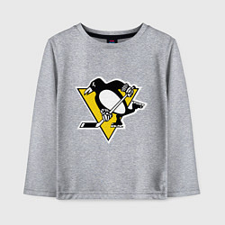 Лонгслив хлопковый детский Pittsburgh Penguins: Malkin 71, цвет: меланж