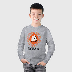 Лонгслив хлопковый детский Roma, цвет: меланж — фото 2
