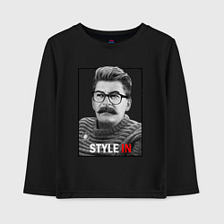 Лонгслив хлопковый детский Stalin: Style in, цвет: черный
