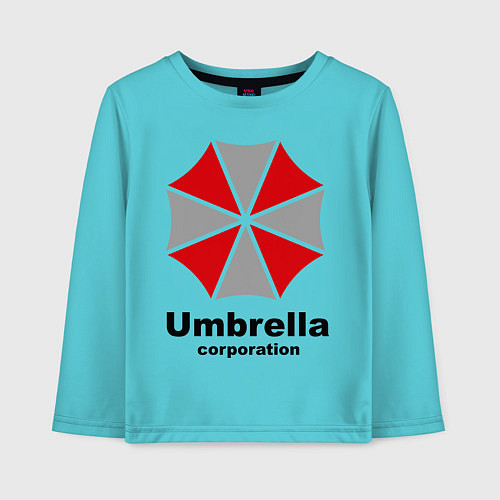 Детский лонгслив Umbrella corporation / Бирюзовый – фото 1