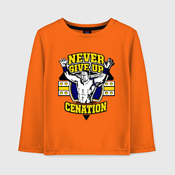 Лонгслив хлопковый детский Never Give Up: Cenation, цвет: оранжевый