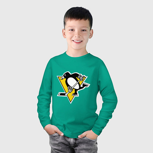 Детский лонгслив Pittsburgh Penguins / Зеленый – фото 3