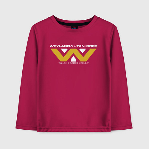 Детский лонгслив Weyland-Yutani / Маджента – фото 1