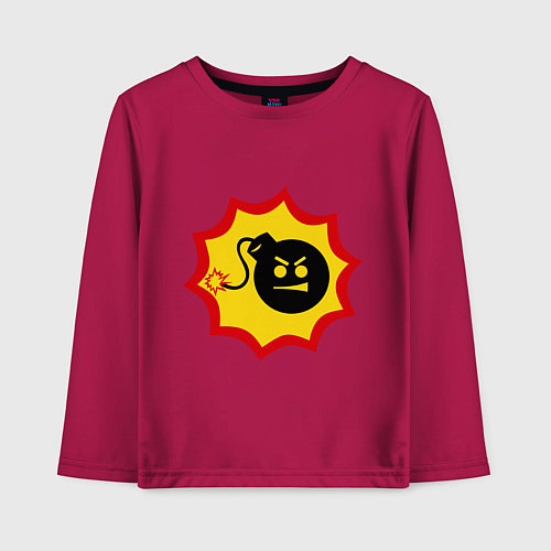 Детский лонгслив Крутой Сэм / Маджента – фото 1