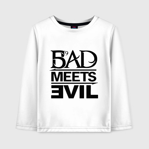 Детский лонгслив Bad Meets Evil / Белый – фото 1