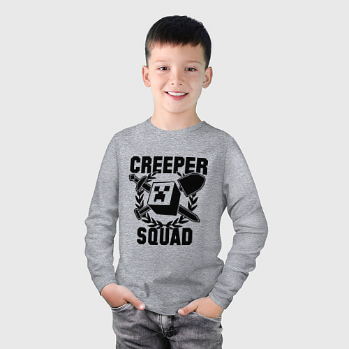 Детский лонгслив Creeper Squad / Меланж – фото 3