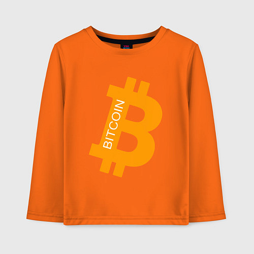 Детский лонгслив Bitcoin Boss / Оранжевый – фото 1